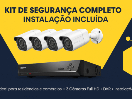 Kit de videovigilância IP (NVR 8CH) c/ 4 câmaras WiFi Bullet 4Mpx p/ exterior (sem disco) – Ezviz H3c 2K⁺ NVR Kit